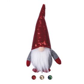 Gnomo appendino natalizio con cappello pailettes h. 22 cm, XMas Trendy