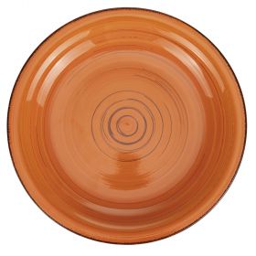 Piatto frutta arancio in stoneware, Lipari