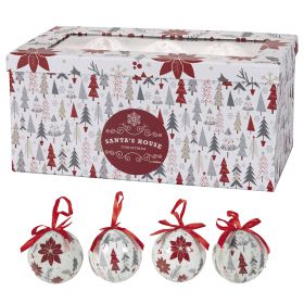 Set box 14 palle di Natale decoro alberi e stelle di Natale, Santa's House