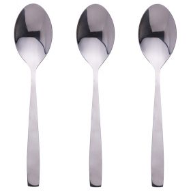 Set 3 cucchiai Manhattan in acciaio inox, silver lucido, Sibilla