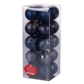 Set 20 palle di Natale blu assortite Ø6 cm, Santa's House