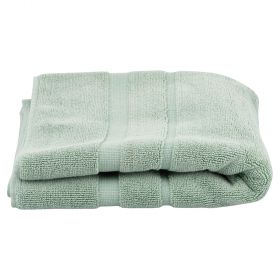 Tappeto bagno 50x60 cm in cotone, verde salvia, Sibilla