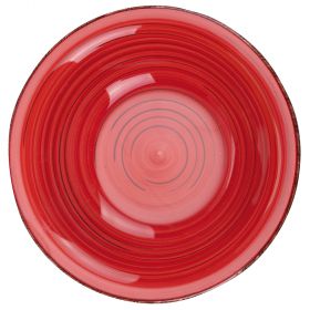 Piatto fondo rosso in stoneware