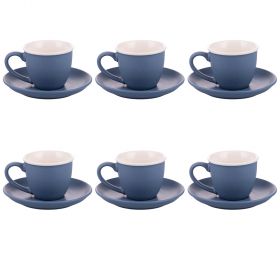 Set 6 tazzine caffè 100 ml con piattino, Fly down, Forma