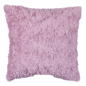 Cuscino arredo rosa effetto pelliccia 43x43 cm, Xmas