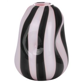 Vaso arredo in vetro riciclato h. 29 cm, Black Velvet Sibilla