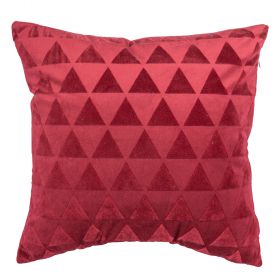 Cuscino arredo 43x43 cm in tessuto effetto velluto, rosso, Xmas