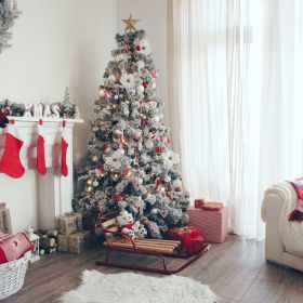Albero di Natale innevato 500 rami h.180 cm