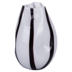Vaso arredo in vetro riciclato h. 28 cm, Black Velvet Sibilla