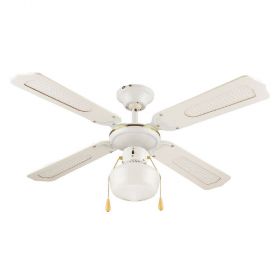 Ventilatore/lampadario a soffitto bianco 70 W