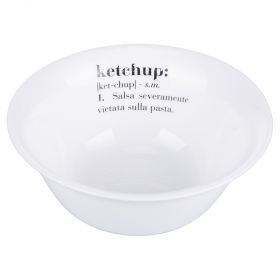 Ciotola in vetro opalino 12,5 cm, bianco, Victionary Ketchup