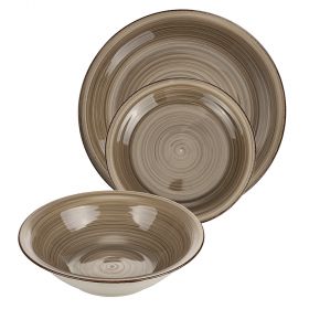 Servizio piatti 3 pezzi in stoneware, Lipari Grey