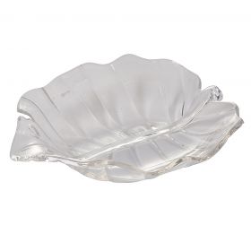 Ciotola foglia trasparente 22x19cm 400 ml