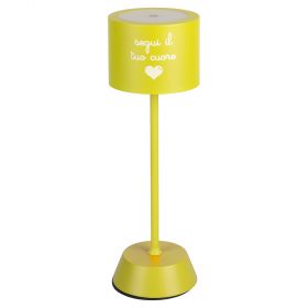 Lampada da tavolo touch ricaricabile, verde lime, Aladina