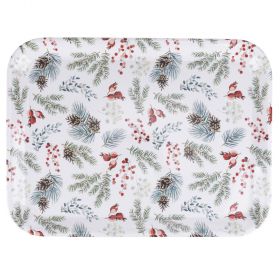 Vassoio natalizio in melammina 32 x 44 cm, Holly