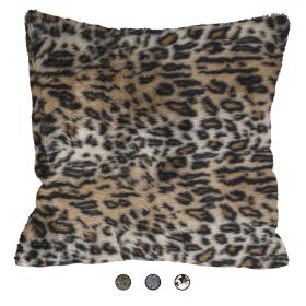 Cuscino arredo 60x60 cm effetto pelliccia, Animalier