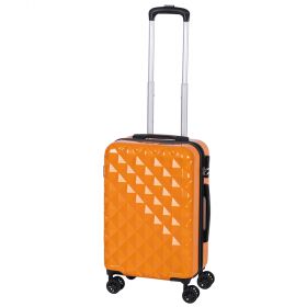 Valigia piccola arancione, 4 ruote girevoli 360°, Diamond VdE Travel