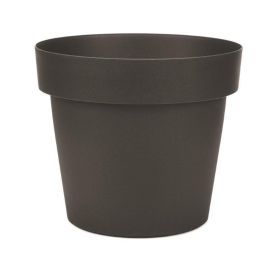 Vaso tondo 30 cm in plastica, antracite, Merlose