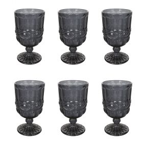 Set 6 calici 300 ml, fumé, Nobilis