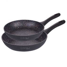 Set 2 Padelle Ø24-28 cm a induzione antiaderenti, Quarzo SìChef
