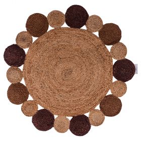 Tappeto tondo in juta, Chocolate, Ø90 cm, Simple