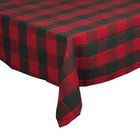 Tovaglia natalizia 140x240 cm, 10/12 posti tavola, Tartan red