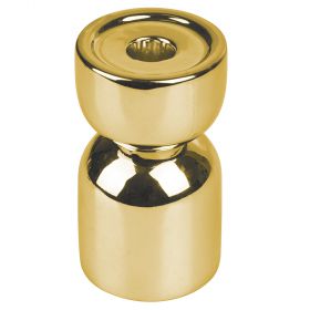 Candeliere oro in ceramica h. 12,6 cm, XMas