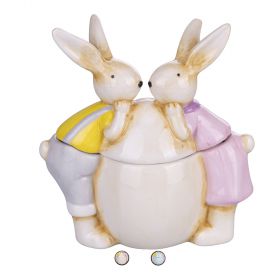 Contenitore in ceramica, White Animals