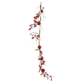 Ramo decorativo 155 cm con zucche, foglie e bacche, Pumpkin