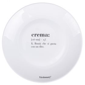 Piatto frutta tondo in vetro opalino