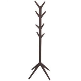Appendiabiti nero in legno di Pino 8 ganci, Sìordine
