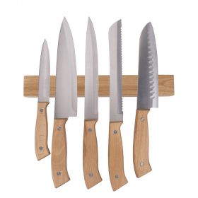Barra magnetica porta coltelli in legno 30x5x2,2 cm, SìChef
