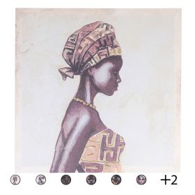 Tela dipinta 40x40 cm Afrikan Lady, Sibilla