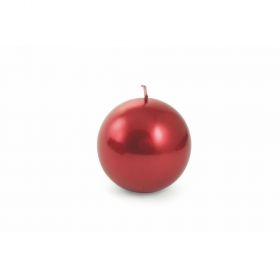 Candela sfera rossa Ø 7,5 x h. 7,5 cm