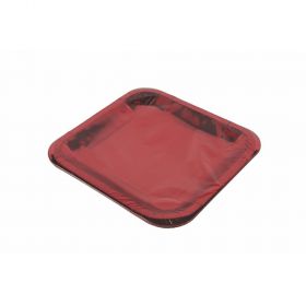 Set 10 piatti monouso rosso metallizzato, Santa's House