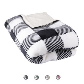 Coperta multiuso 150x200 cm in flannel fleece e sherpa, Sibilla