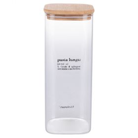 Barattolo pasta lunga 1,92 L in vetro, coperchio in bambù, Victionary