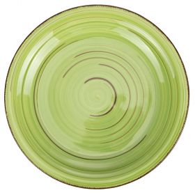 Piatto frutta verde in stoneware, Lipari