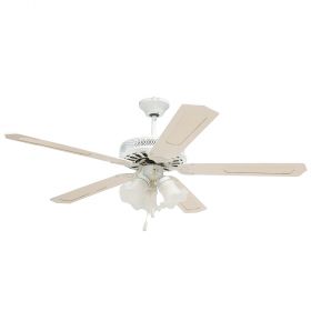 Ventilatore/lampadario a soffitto bianco 65W, Windy
