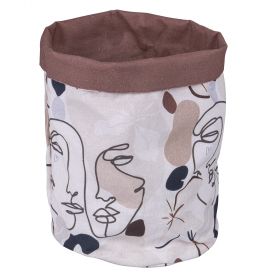 Sacchetto pane grande in cotone, Face to Grey