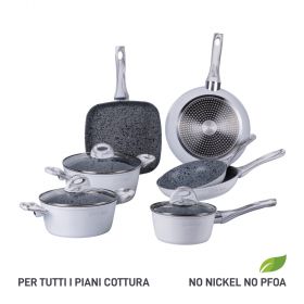 Batteria 10 pezzi antiaderente, induzione, Iceberg SìChef