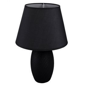 Lampada da tavolo nera in ceramica h 39 cm
