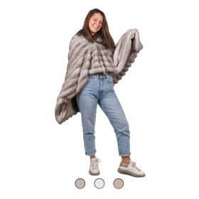 Poncho in ecopelliccia 90X170 cm, LeFlaf