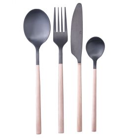 Set 24 posate black manico copper finitura opaca, Stylo