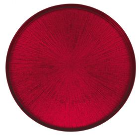 Piatto rosso Ø32 cm in vetro, Elegance Sibilla