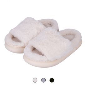 Pantofole donna invernali effetto pelliccia, Piuma