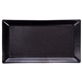 Piatto rettangolare 28,5x16 cm in gres, Horeca Black