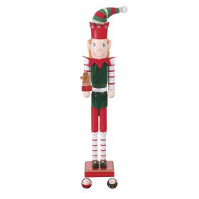 Elfo schiaccianoci natalizio h. 50 cm, Santa's House