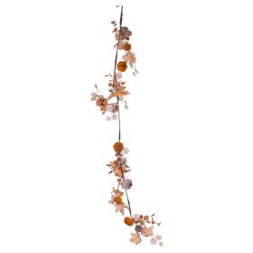 Ramo decorativo 180 cm con zucche e foglie, Pumpkin