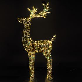 Renna natalizia luminosa 180 microled, bianco caldo, Santa's House